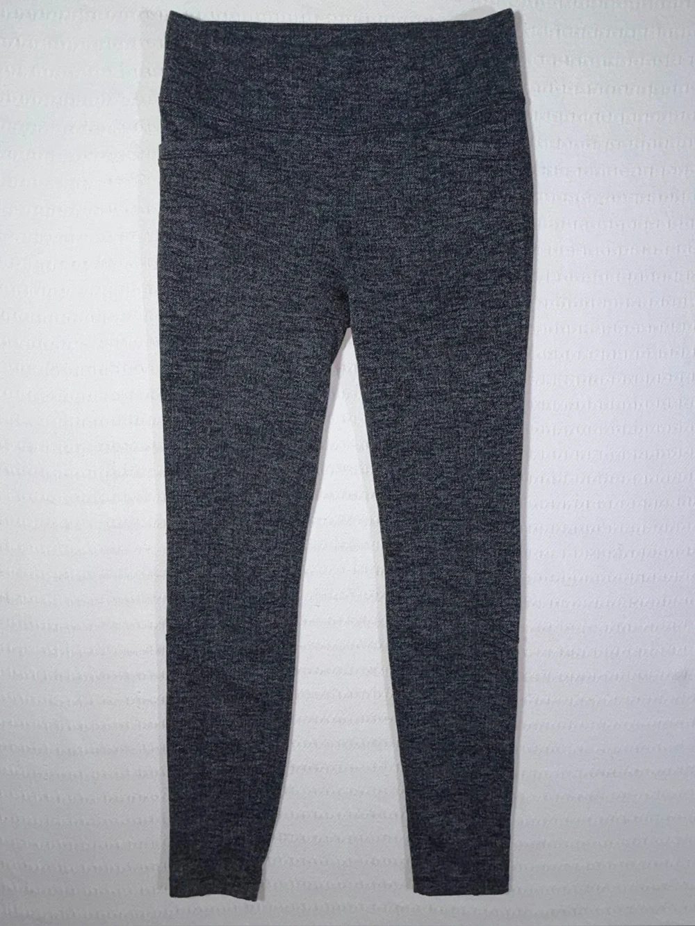 Athleta Metro High Waisted Leggings Womens M Herringbone Gray Athleisure Workout